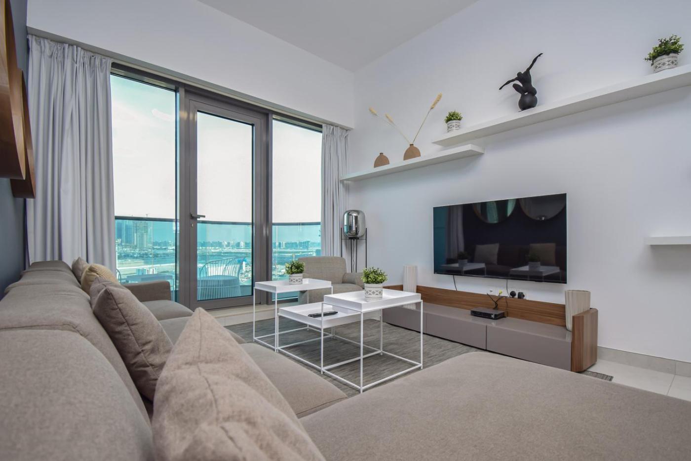 Elegant 2Br View With Rooftop Pool The Bay 迪拜 外观 照片